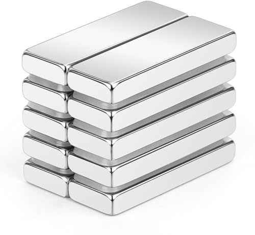 Wukong Imanes de neodimio de 30x10x4mm, 10 Piezas de imanes de Barra potentes, imanes de Tierras Raras, adecuados para refrigeradores, pizarras Blancas, oficinas, escenas Creativas de Bricolaje