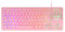 Mars Gaming MK023, Gaming Tastatur TKL, Hybrid H-Mech Technologie, FRGB Regenbogenbeleuchtung, Anti-Ghosting, Universelle Kompatibilität, Rosa, Spanische Sprache