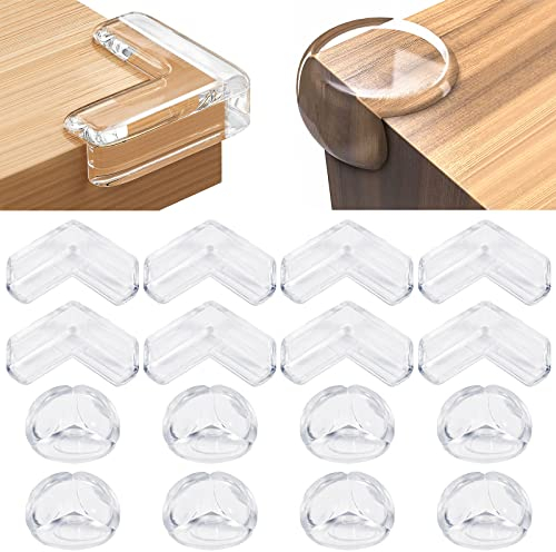 Protection Coin de Table Bébé, 16 PCS Transparent Protege Coin de Table Protection Bebe Protection Angle Meuble Bébé