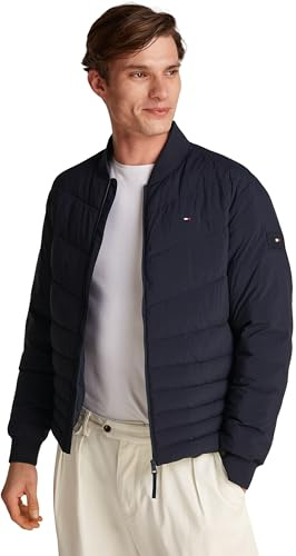 Tommy Hilfiger Cazadora bomber Hombre Mix Quilt acolchada, Azul (Desert Sky), XXL