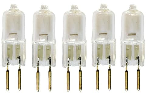 UGEFKMQ Lampadina A Capsula 20W GU5.3 Base a doppio ago Lampada Alogena G5.3 35W 12V 50W Lampadine Alogene T4 Tipo Jc Bianco Caldo 5Pc 35W