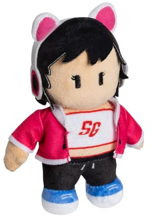 Bizak Stumble Guys Peluche 16,5 cm, Gamer Gina Guy, personaggio del videogioco di demolizione, 6 personaggi epici, giocattolo morbido e abbracciabile, ideale per tutte le età, (64117260-3)