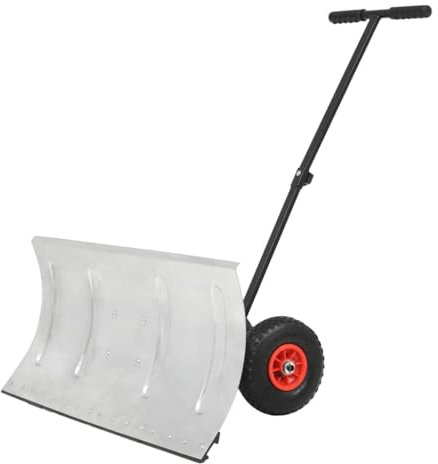 Manuell snöplog med hjul 100 x 44 cm Hem och trädgård gräsmatta och trädgård snöborttagning snöskyfflar