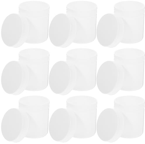 BATHVEVE Set da 10 Flaconi per Medicinali da 100 Ml Tappo e Cuscinetto Sigillante Bottiglie Ricaricabili a Bocca Larga per Contenitore Farmaci da Viaggio e Organizzatore Pillole