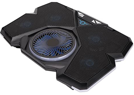 Topiky Kylplatta för Bärbar Dator med 5 Fläktar, RGB-belysning, 7 Höjdjusterbart Stativ för 12-17,3-tums Bärbara Datorer, Gaming Laptop-kylare med LED-skärm, Ergonomisk Design för Spelare