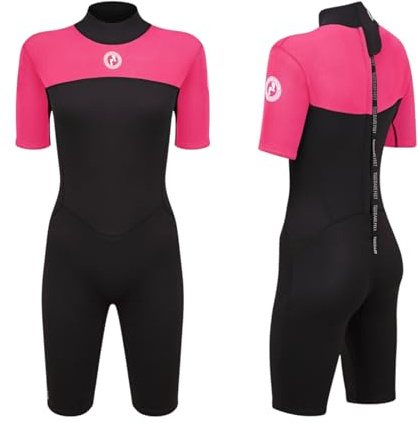Two Bare Feet Women's 2.5mm Summer Shorty Neoprene Wetsuit - Ideal for Surfing, Swimming & Watersports - Lightweight, Flexible & Durable Design