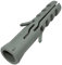 AERZETIX - C57743 - Lot de 50 Chevilles à collerette universelles Ø12x60 mm - en Plastique - pour Fixation en béton Brique parpaing
