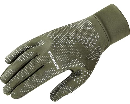 Salomon Cross Warm Unisex Handschuhe, Praktisches Design, Atmungsaktive Wärme, Durchdachtes Design, Grün, L