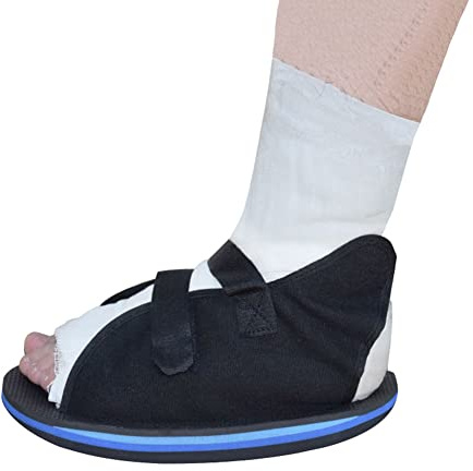 Post Op Shoe Plaster Cast Shoe Medical Open Toe Foot Protection Cast Boot Recovery Gypsum Shoe for Injury Sprained Ankle