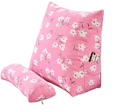 Baumwollleinen-Dreieckkissen für Sofawaschbare Dreieck-Taille Kissen Wurfkissen Rückenlehne für Bett (Color : A)