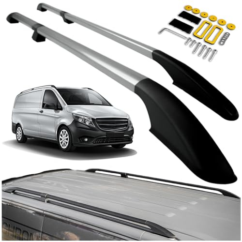 CHROMEMASTER | Compatibili con Mercedes Vito/V-Klasse W447 Short 2014+ | Barre Trasversali da Tetto, Mancorrenti sul Tetto | Sono Utilizzate per il Montaggio di Portapacchi, Box o Portabiciclette