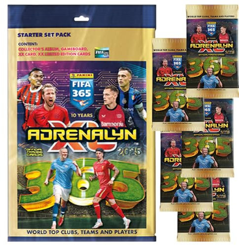 Generisch FIFA 365 Adrenalyn XL 2025 Trading Cards - 1 Starter + 5 Boosters