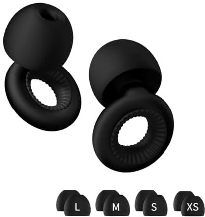 SilentEase - Lot de 2 Paires de Bouchons d'Oreilles Réutilisables Anti-Bruit pour Dormir, Travailler, Concerts et Voyages | Protection auditive - Boite de Transport inclus – Idéal pour 2 Personnes