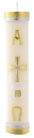 Religious Candles Catholic,Handmade Prayer Candles for Church Devotional Saint Blessed Mexican Gifts,Paschal Candle,Cirios Religiosos Catolicos,Cirio Pascual,Veladoras Mexicanas,Escapularios Catolicos
