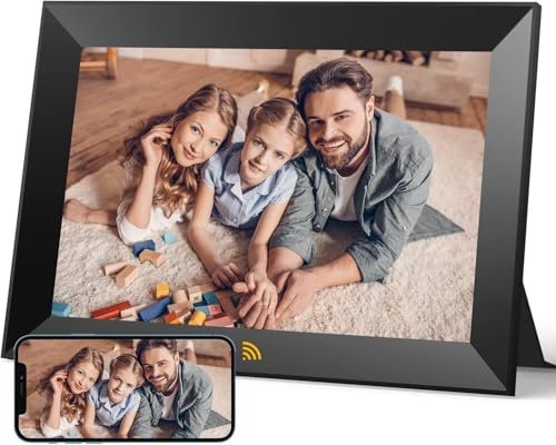 KODAK Cornice digitale WiFi 10.1 pollici HD IPS touch screen elettronico cornice foto con 32 GB di memoria, rotazione automatica delle immagini, condividi foto o video ovunque tramite app, nero