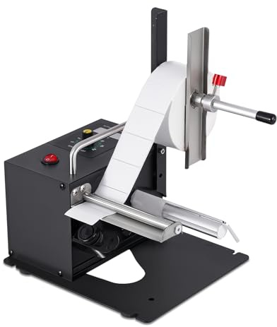 YUCHENGTECH Dispensador Automático Etiquetas Dispensador de Etiquetas con Recuento Automático de 0 a 9999 y 5 Velocidades Ajustables Ancho de Etiqueta 5-120 mm para Etiquetas Autoadhesivas/PET/PVC