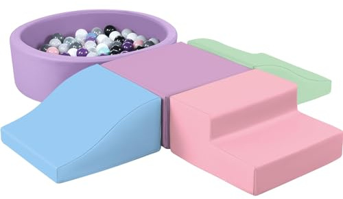 Swehouse Juego de 5 Bloques de Espuma para Niños - Bloques Blandos Interior para Escalar con Piscina de Bolas (Sin Pelotas) - Set de Escalada Infantil de Construcción Creativos para Bebés