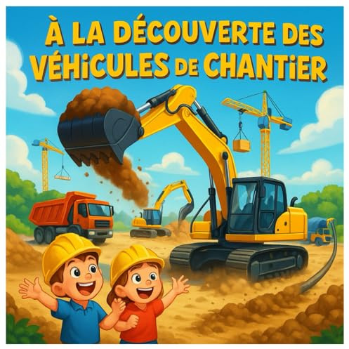 À la découverte des véhicules de chantier: Livre éducatif et illustré pour les enfants de 2 à 6 ans – Pelleteuse, grue, camion-benne et tous les engins de chantier expliqués simplement