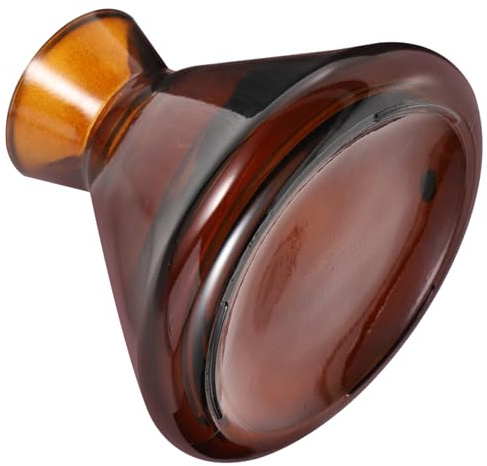CONGARTENO Bottiglia Diffusore in Vetro 220ml Colore Marrone Bocca Larga Design a Tromba Raffinato e Resistente per Aromaterapia e Profumazione Spazi