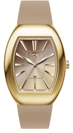 Ice-Watch, Ice Boliday Women Dome Steel Warm Taupe Metal, Guldklocka För Kvinnor Med Silikonarmband, 025175, Small