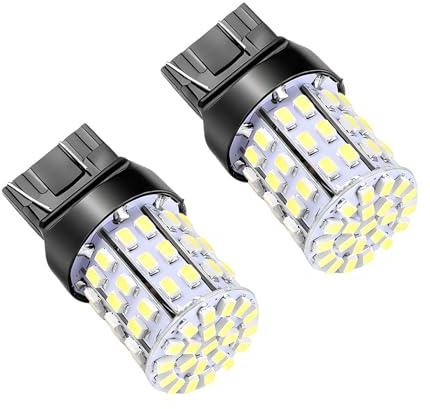 NUDVMUCH 7443 T20 W21/5W Bombillas LED 12V 24V 64SMD Blanco para intermitentes inversos freno cola Stop Parking RV luces (lote de 2)