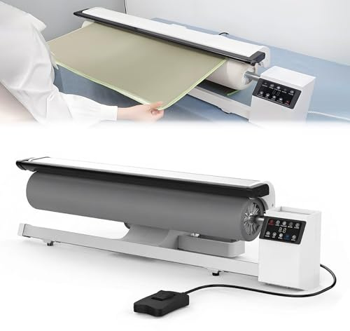EpyGnom Rodillo de Vapor de Hierro Giratorio Prensa de Planchado, Plancha de Vapor Portatil, Pantalla Táctil Led, Vapor Continuo y Pedal, para Planchado Eficiente de Ropa de Cama, Sábanas