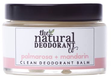 The Natural Deodorant Co, Baume Déodorant Propre Palmarosa + Mandarine 55g, Sans Aluminium, Sans Plastique, Protection toute la journée