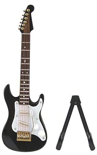 14 cm Mini Klassische Gitarre Musikinstrument Modell Hölzerne E-Gitarre Ornamente Lindenholz Handwerk Rot Schwarz Weiß Weiß Kaffee(schwarzer)