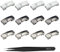 12stk Metall Ohne Binden Magnetisches Lock Verschluss Schnellschnür System No Tie Shoelaces Schnalle Lazy Drehverschluss, für Sportschuhe Laufschuhe Freizeitschuhe Halskette Armband, Pinzette(3 Farben