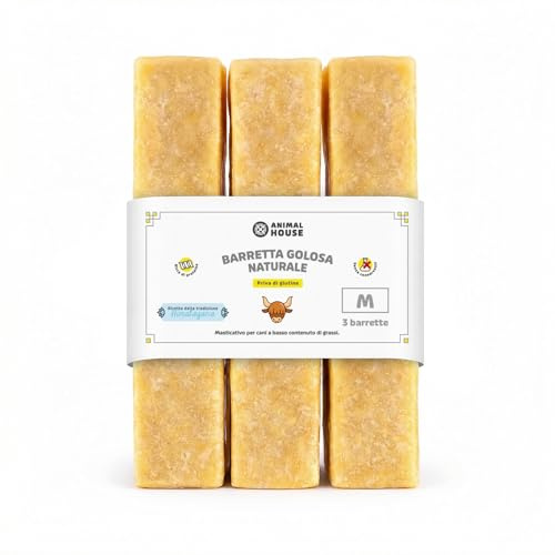 Animal House 3 Barras del Himalaya para Masticar - 100% Natural - Fortalece la Higiene Bucal - Fuerte y Duradera - Disponible en Todos los Tamaños - Libre de Crueldad (3, M)