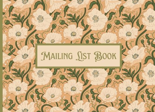 Mailing List Guest Book: Art Nouveau Guestbook for Collecting Names, Emails, Phone Numbers, Customer Contacts, Event Register Logbook for Community ... Helpful for Small Business Development