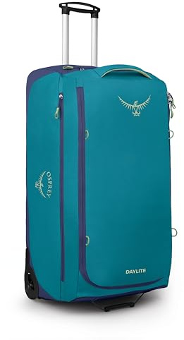 Osprey Daylite Bolsa de Viaje con Ruedas, 115L, Blue Spikemoss/Alkaline, O/S