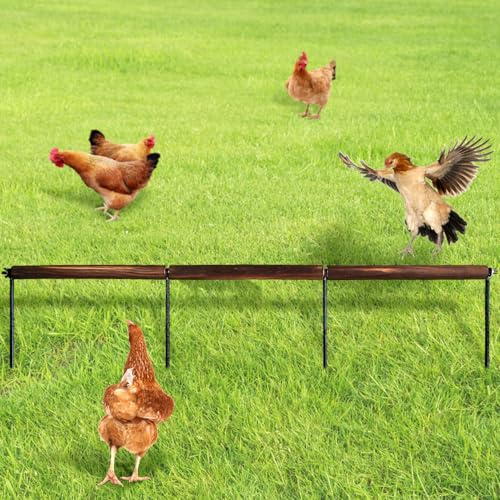 Chicken Toys,Extra Long Chicken Perch Toys,Woodern Chickens Roosts and Perches Stand Training Perch for Poultry Rooster Chicks Large Bird Chicks Parrot, 44.88” Long (Antique Color)