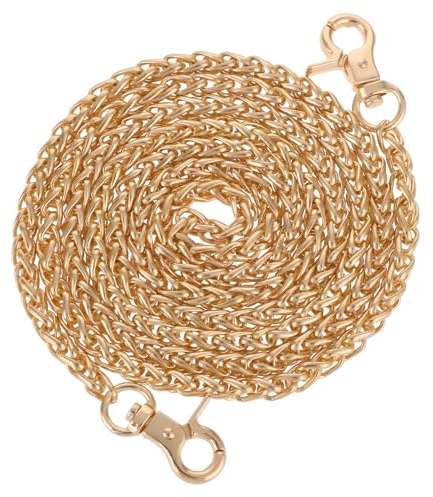Taschenkette Gold Handtasche Kette 120cm Lang Taschengurt mit Schnalle Flache Kette Tasche Kettenriemen Schultergurt Metall Kette Schulterriemen für Taschen Umhängetasche Handtasche Ersatzkette