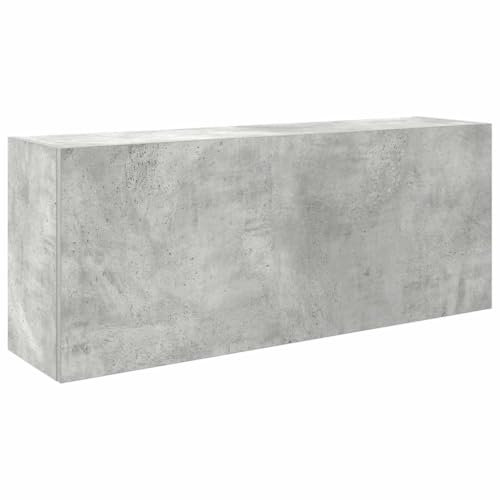vidaXL Bad-Wandschrank Betongrau 100x25x40 cm Holzwerkstoff, Bad-Hängeschrank, Hängeschrank Badezimmer, Wand-Badschrank, Hängeschrank Bad