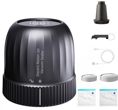 LYEAA Sellador al vacío 3 en 1 para latas con abrelatas incorporado y tapa sellador al vacío