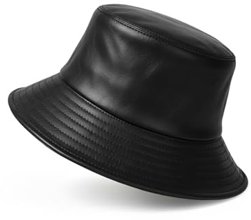 Zylioo Chapeaux surdimensionnés XXL en cuir PU pour femmes et hommes, chapeau de voyage imperméable extra large, couleur unie, noir, XX-Large