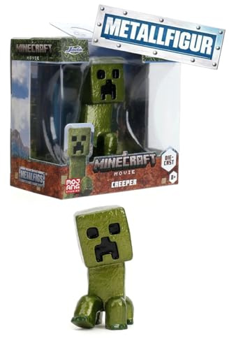 Jada Toys Minecraft - Statuetta di film (1 pezzo) - 1 statuetta da collezione in metallo (creeper) per fan e bambini a partire dagli 8 anni, 6,5 cm