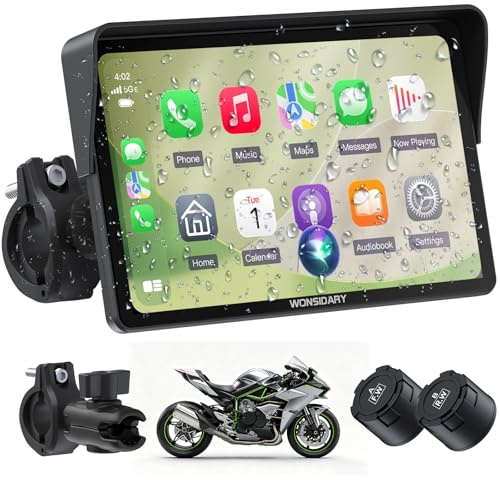 Wonsidary Pantalla CarPlay Moto 7 con CarPlay y Android Auto Inalámbrico