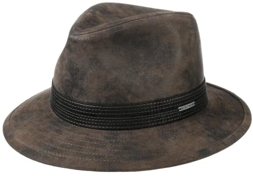 Stetson Jacky Pigskin Chapeau Traveller Bande en Cuir Homme Toutes Saisons