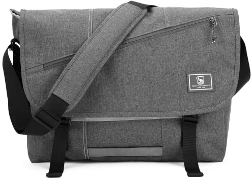 OIWAS Umhängetasche Herren Groß Messenger Bag Arbeitstasche Männertasche Schultertasche Laptoptasche Herrentasche Kuriertasche Tablet Business Büro Uni Reise Alltag für 15.6 Zoll Laptop Grau