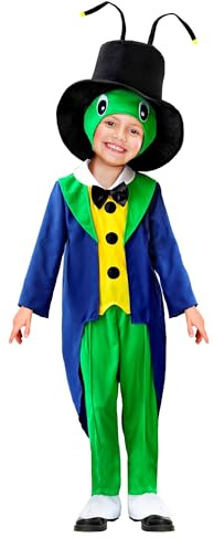 W WIDMANN MILANO Party Fashion - Costume da cavalletta per bambini, set di costumi per carnevale e feste a tema