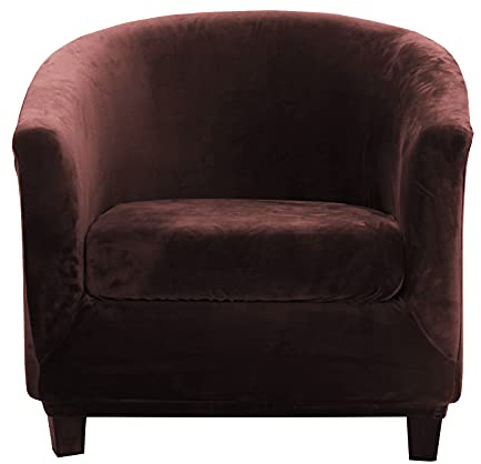 TOPCHANCES Funda de Sillón Chesterfield con Funda de Cojín,Lavable Funda De Sofá para Silla De Club Elástica Terciopelo, Modernas Fundas Protectoras de Butaca para Dormitorio