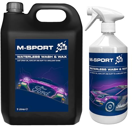 M Sport Waterless Wash and Wax Car Cleaning kit 1L + 5L bottle