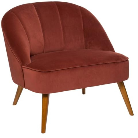 Atmosphera - Fauteuil Naova - Rose Terracotta - Velours