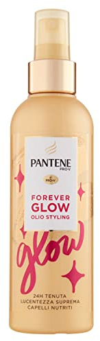 Pantene Pro-V Forever Glow Olio Styling Per Capelli, Tenuta 24h, Lucentezza Suprema, Capelli Nutriti, Blocca Il Crespo, Trattamento Senza Risciacquo, 200ml