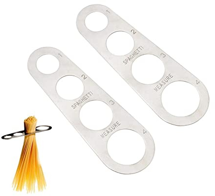 Stainless Steel Spaghetti Measure Tool, 4 Serving Portion Control Cooking Tools, Noodles Pasta Portion Control Gadgets (2 Pack)