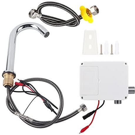 Wifehelper Rubinetto Automatico con Filettatura G1/2 Pollici, Rubinetto 'Acqua con Sensore a Induzione Automatica Rubinetto con Sensore a Infrarossi Rubinetto (Alimentazione a Batteria -