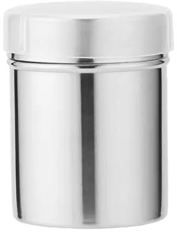 Spargitore per zucchero a velo in acciaio inox, per cappuccino, per barbecue Sprinkle Jar Bottle Pepper Shaker Sprinkle, zucchero a velo, cacao, matcha, polvere fine a rete stagionale