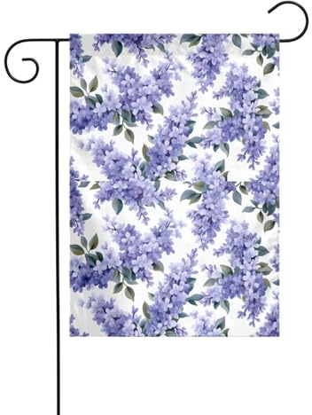 YYHWHJDE Drapeau de jardin motif lilas 30,5 x 45,7 cm d'épaisseur durable